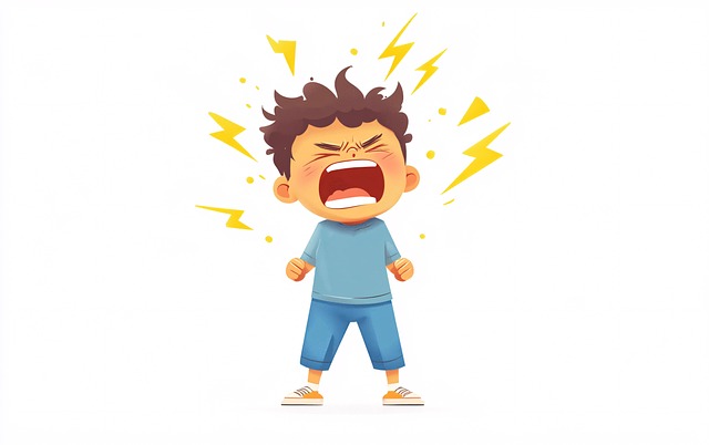 Free ai generated angry child illustration
