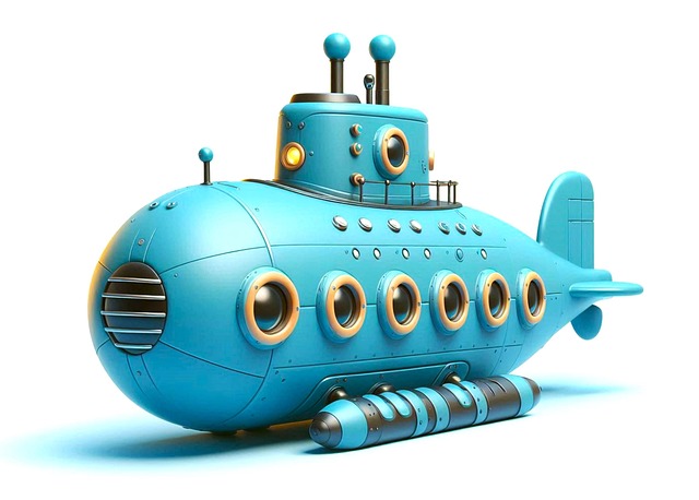 Free submarine sub submersible illustration