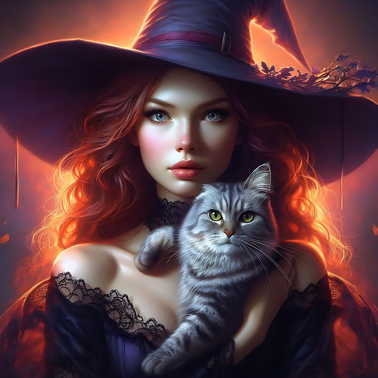 download-witch-halloween-cat-royalty-free-stock-illustration-image