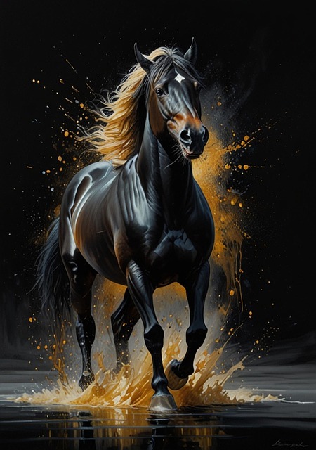 Free ai generated arabian horse stallion illustration