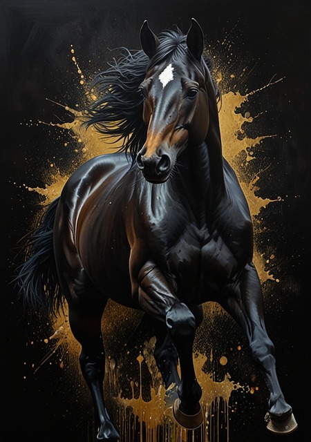 Free ai generated horse stallion illustration