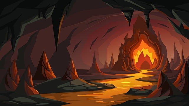 Free ai generated beautiful wallpaper cavern vector