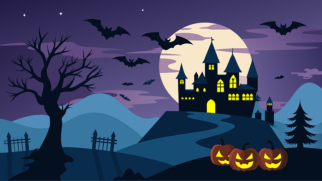 Free ai generated haunted beautiful wallpaper vector