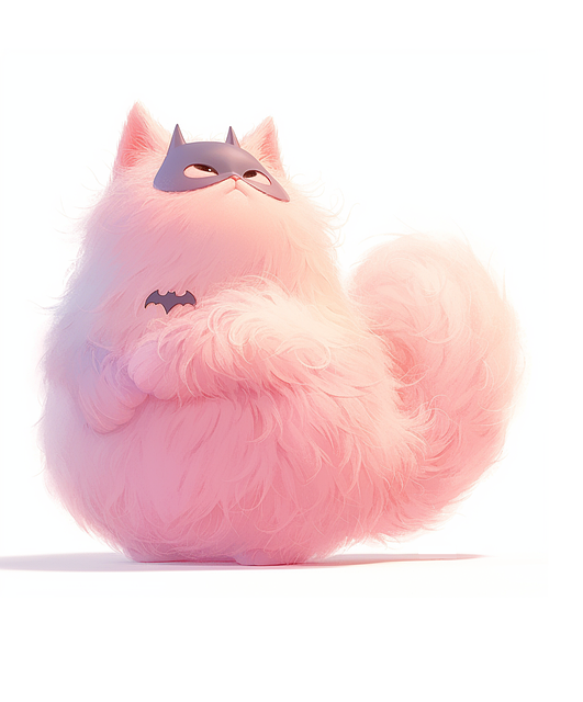 Sød, Fluffy, Grydebuget Hvid Kat