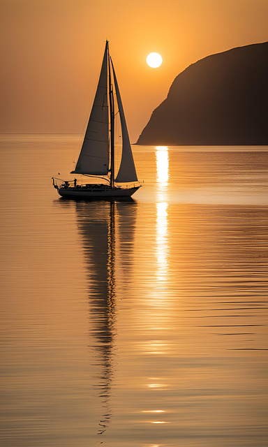 Free Ai Generated Sail Boat illustration and picture