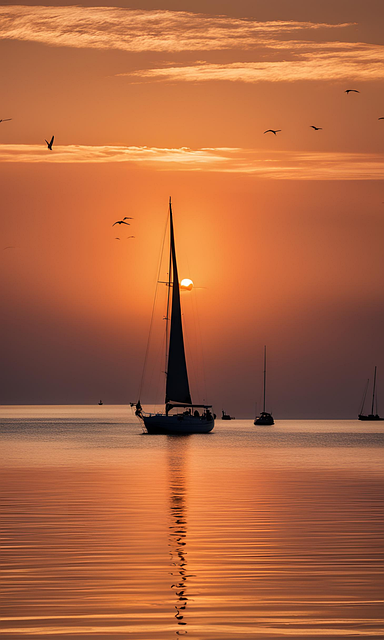 Free Ai Generated Sail Boat illustration and picture