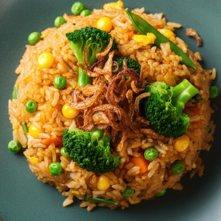 Download Fried Rice, Close-Up Shot, Broccoli Florets. Royalty-Free ...