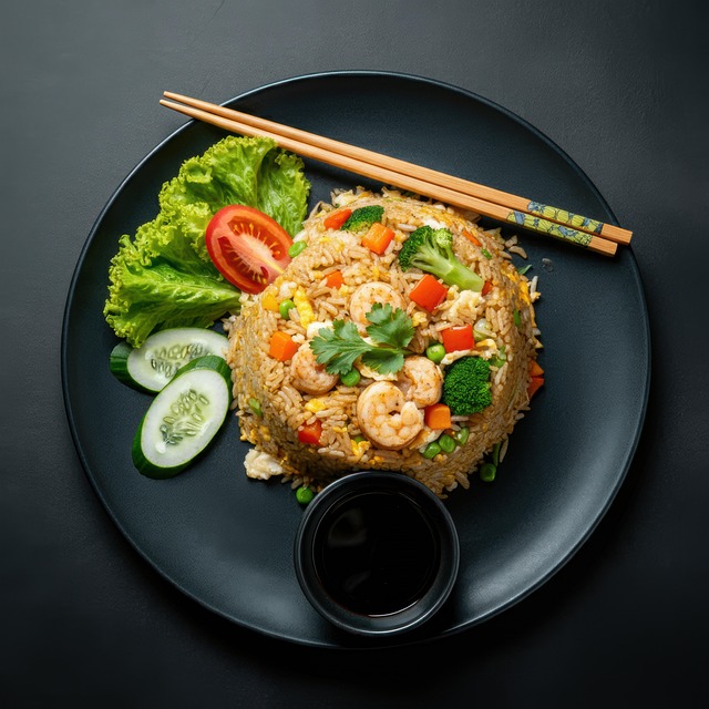 Free ai generated fried rice food illustration