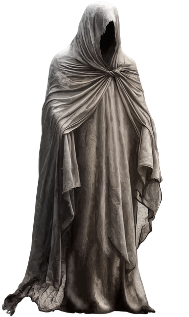 Free hooded ghost transparent figure photorealistic ghost illustration