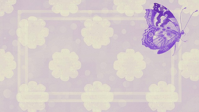 Free butterfly flowers background illustration
