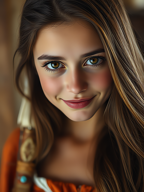 Free ai generated woman portrait illustration