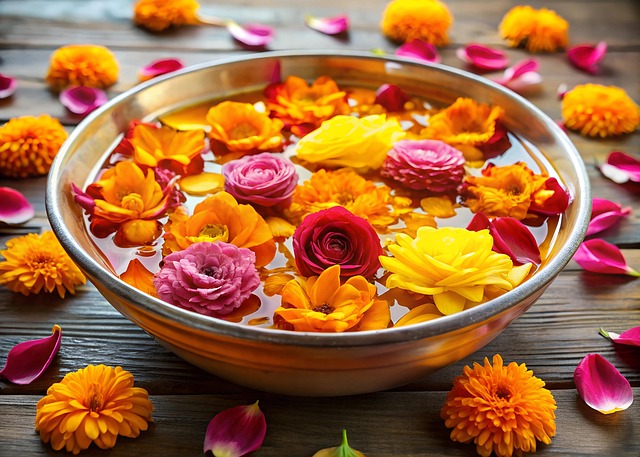 Ai Generiert, Blumen, Schüssel, Natur