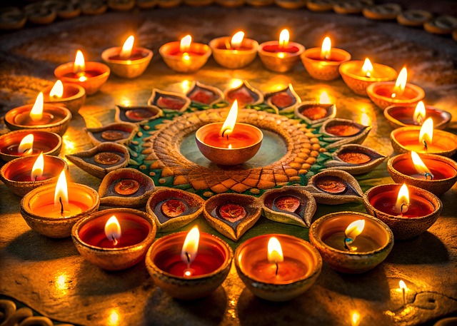 Free ai generated candles candlelight illustration