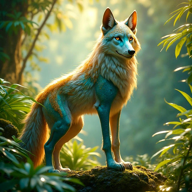 Free ai generated coyote animal illustration