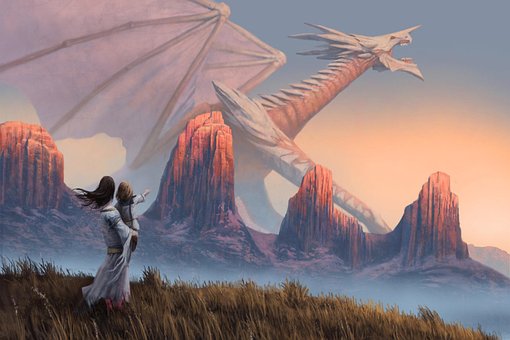 Free Landscape Dragon illustration and picture