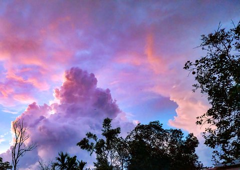 Free Evening Sky Red And Blue Sky photo and picture