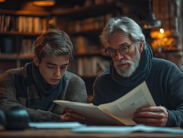 Free ai generated mentorship library illustration