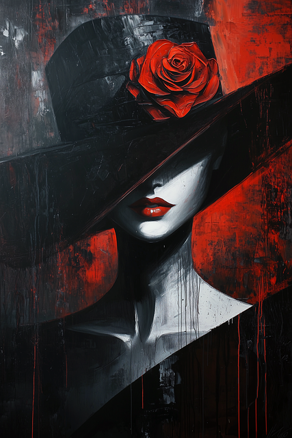 Elegante Frau, Noir-Stil