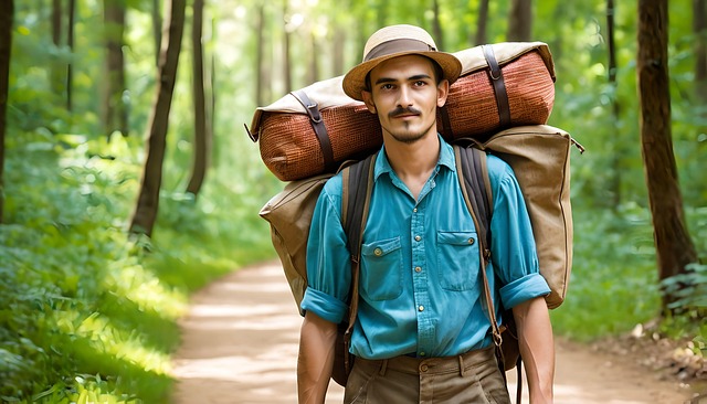 Free ai generated nature traveling salesman illustration