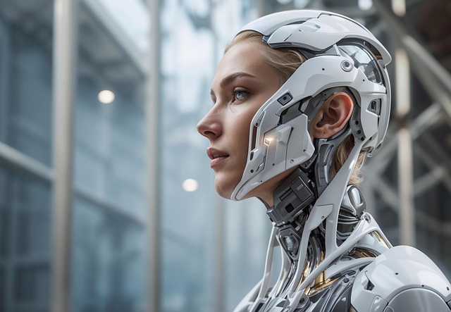 Free ai generated robot cyborg illustration