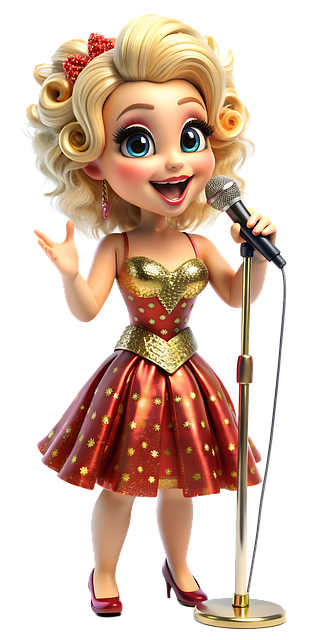 Free doll cartoon style blonde illustration