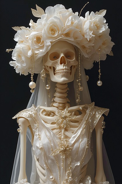 Free fantasia skeleton skull illustration