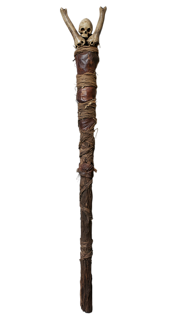 Free ai generated tribal staff ancient staff illustration