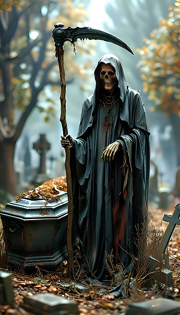 Free ai generated grim reaper death illustration