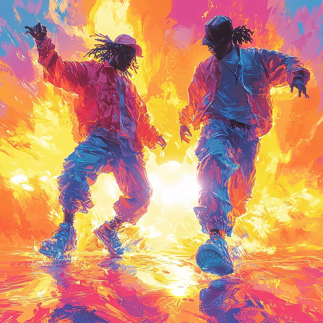 Free ai generated break dance dance illustration