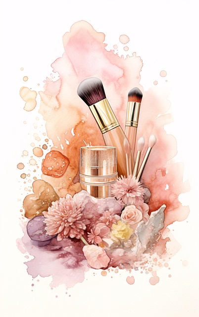 Free ai generated make up brushes illustration