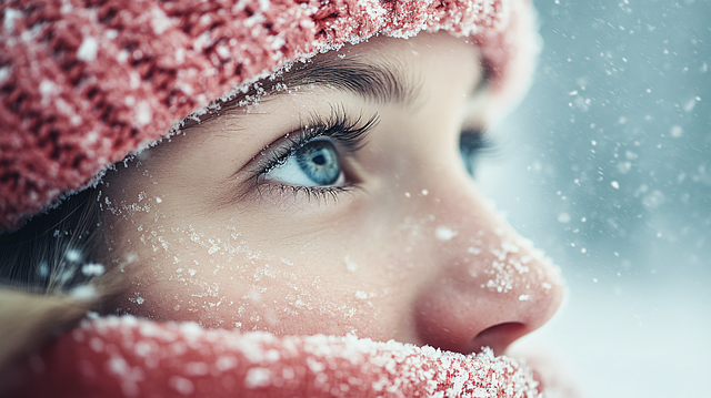 Free ai generated girl snow illustration