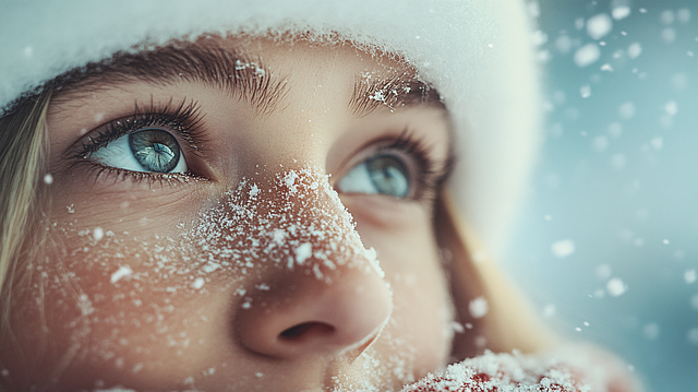 Free ai generated girl snow illustration