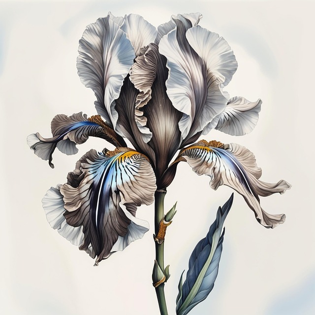 Free ai generated iris flower illustration