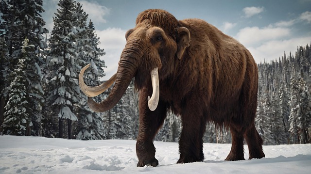 Free ai generated mammoth nature illustration