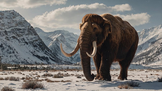 Free ai generated mammoth nature illustration