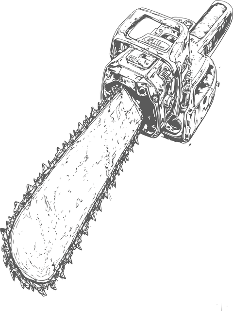 Free ai generated chainsaw wood cutter vector