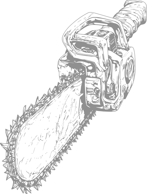 Free ai generated chainsaw wood cutter vector