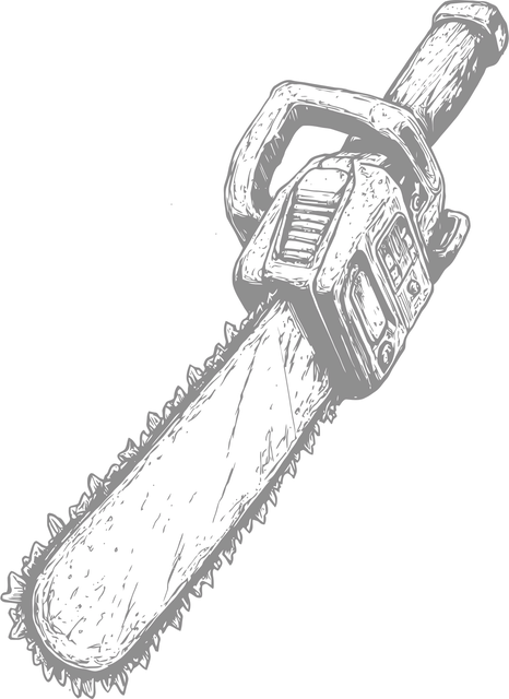 Free ai generated chainsaw wood cutter vector