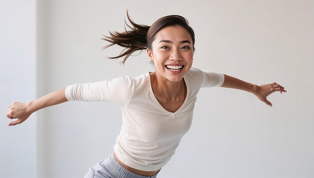 Free ai generated woman laughing illustration