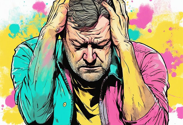 Free ai generated suffering man illustration