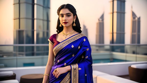 Indisk, Kvinder, Pige, Saree, Kvinde