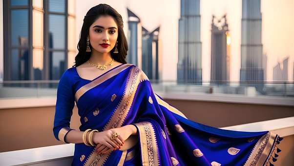 Indisk, Kvinder, Pige, Saree, Kvinde