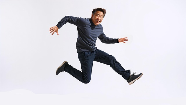 Free ai generated man jump illustration