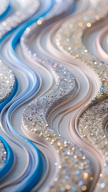 Free ai generated glitter wavy pattern illustration