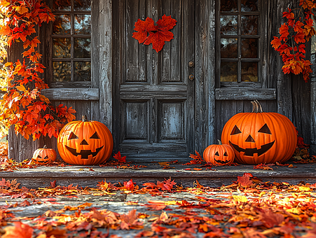 Natur, Årstid, Landskab, Dør, Halloween
