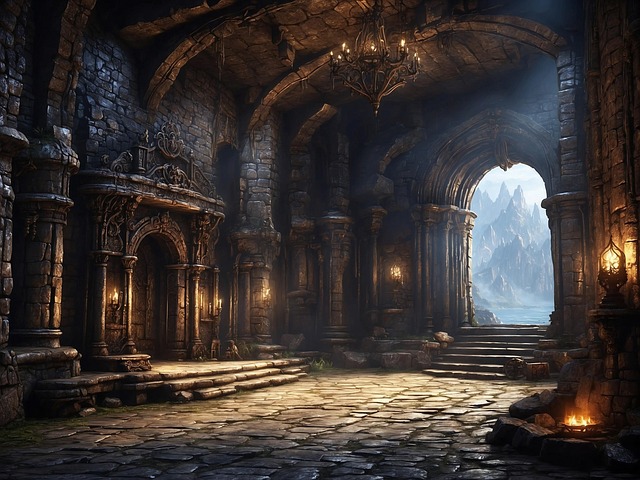Free ai generated ancient temple illustration