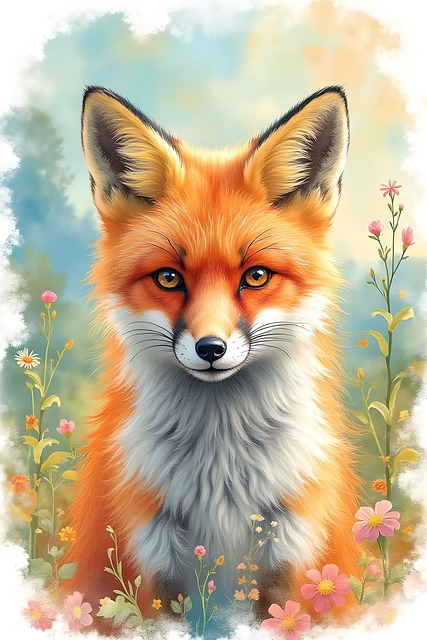 Free ai generated fox animal illustration