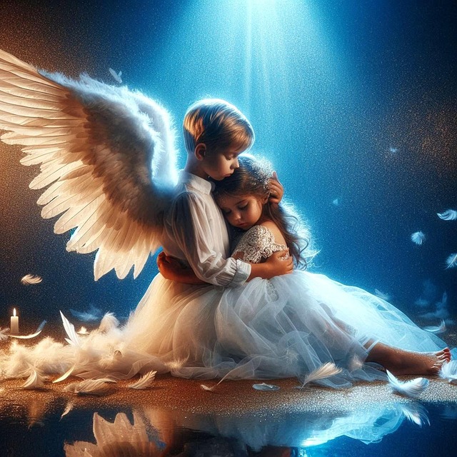 Free ai generated children angel illustration