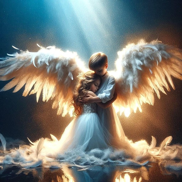 Free ai generated children angel illustration