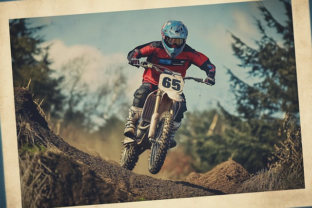 Free and generated motorcycle motocross illustration